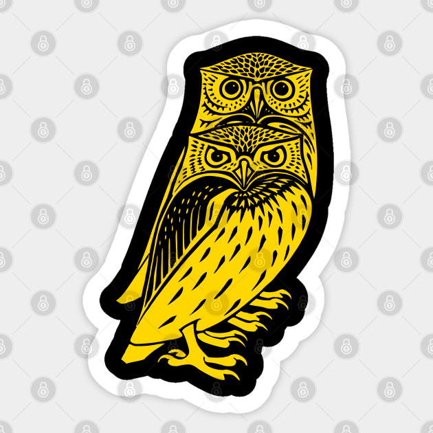 2 owls Sticker by la chataigne qui vole ⭐⭐⭐⭐⭐